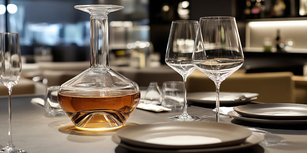 Kieliszki do wina i drinków ustawione na stole w restauracji – elegancka zastawa gastronomiczna