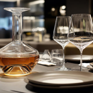 Kieliszki do wina i drinków ustawione na stole w restauracji – elegancka zastawa gastronomiczna