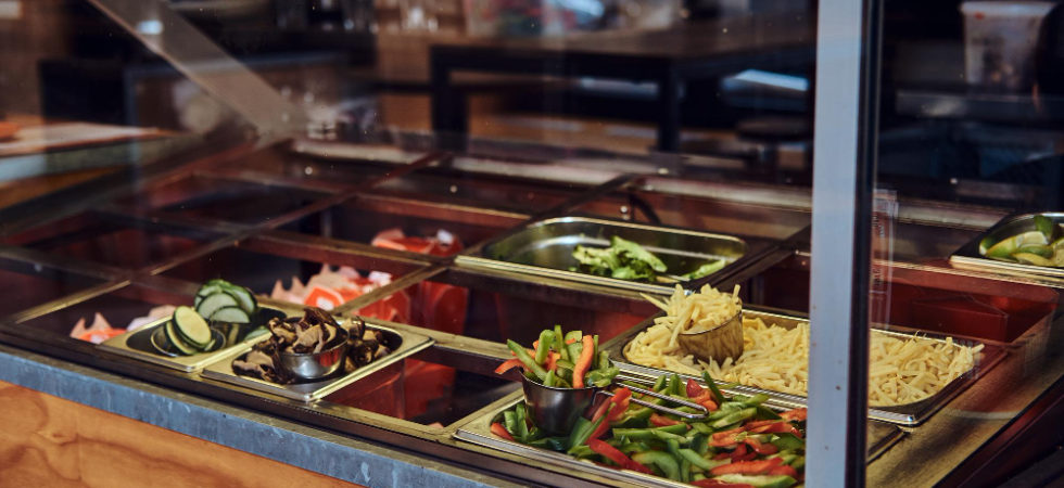 Nadstawka sałatkowa nablatowa na barze