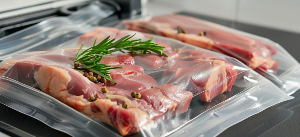 Zapakowane próżniowo mięso w paczkach